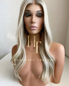European Wig: Wheat Ash Blonde Stretch Rooting w/ Ash Platinum Blonde Balayage - &quot;Amy&quot; [ Quick Ship ]