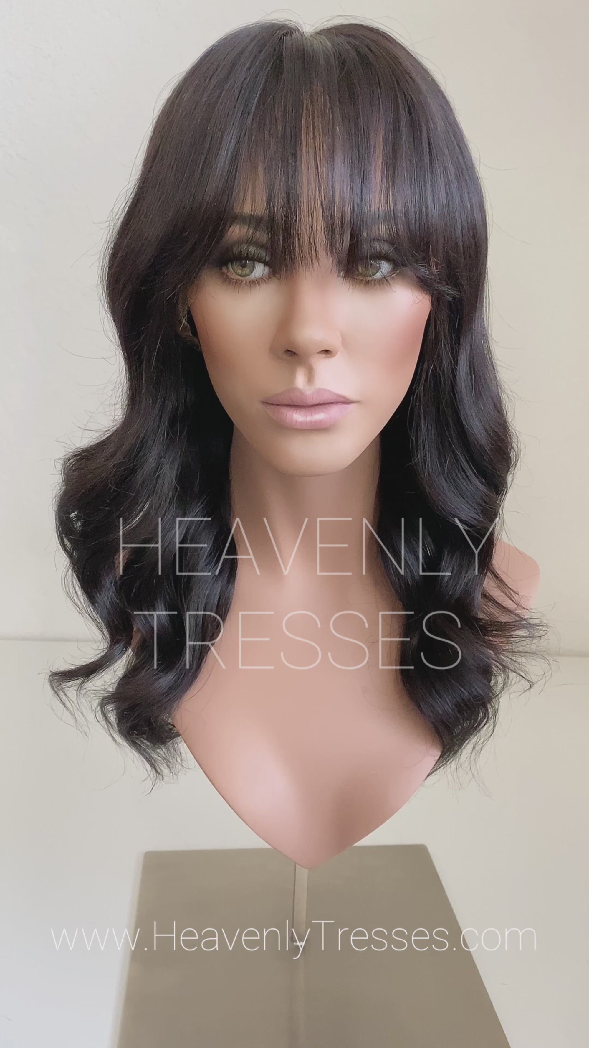 CLEARANCE! Virgin Cambodian Mocha Brown with Front Bangs- [ Ready to Ship ]