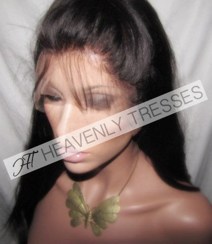 African American Virgin Light Yaki Straight Lace Wig Heavenly Tresses