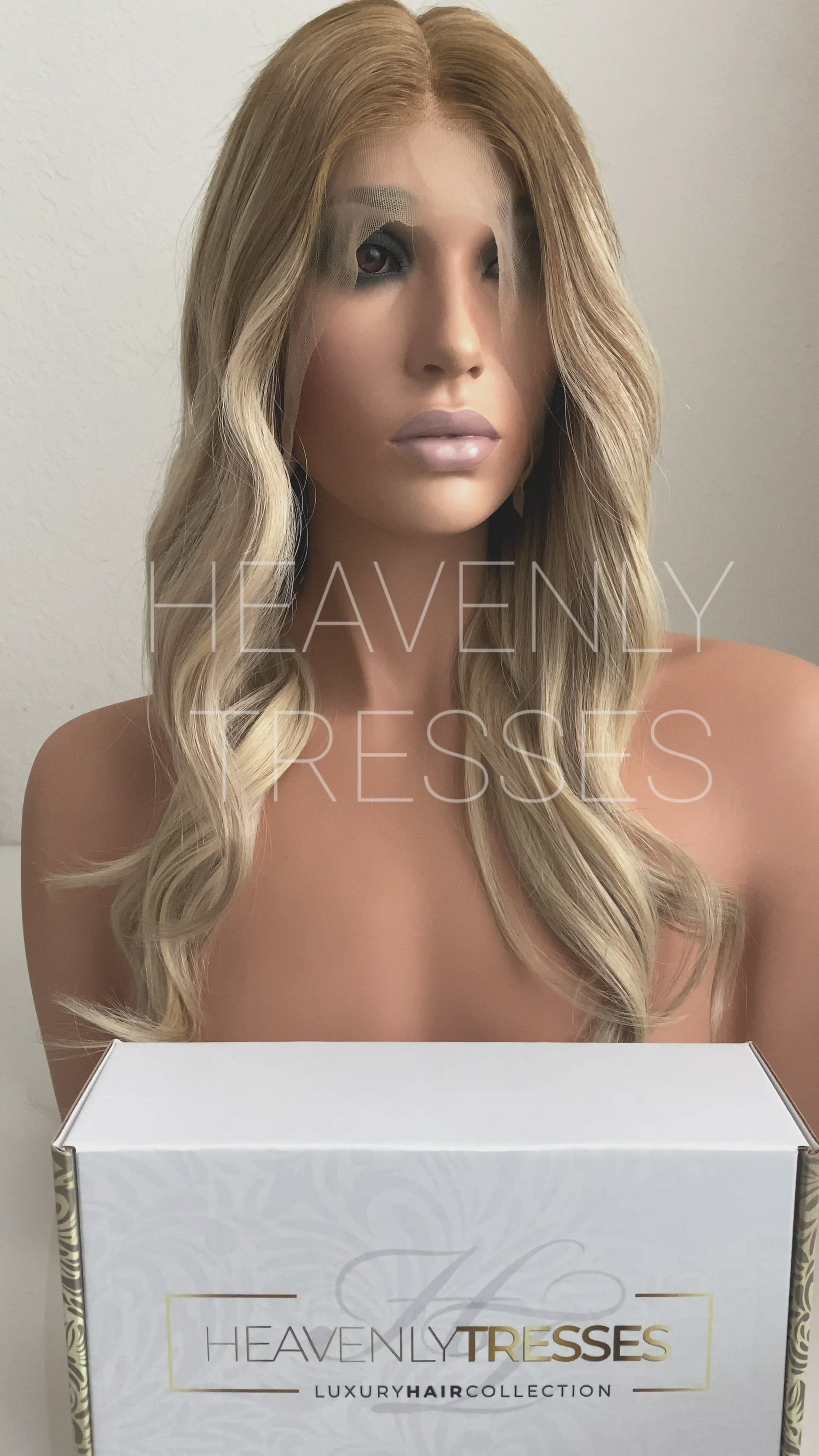 European Wig: Bronde Rooting w/ Light Golden Blonde Balayage - "Kenya"